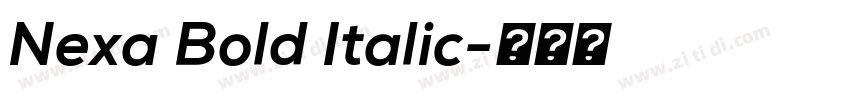 Nexa Bold Italic字体转换